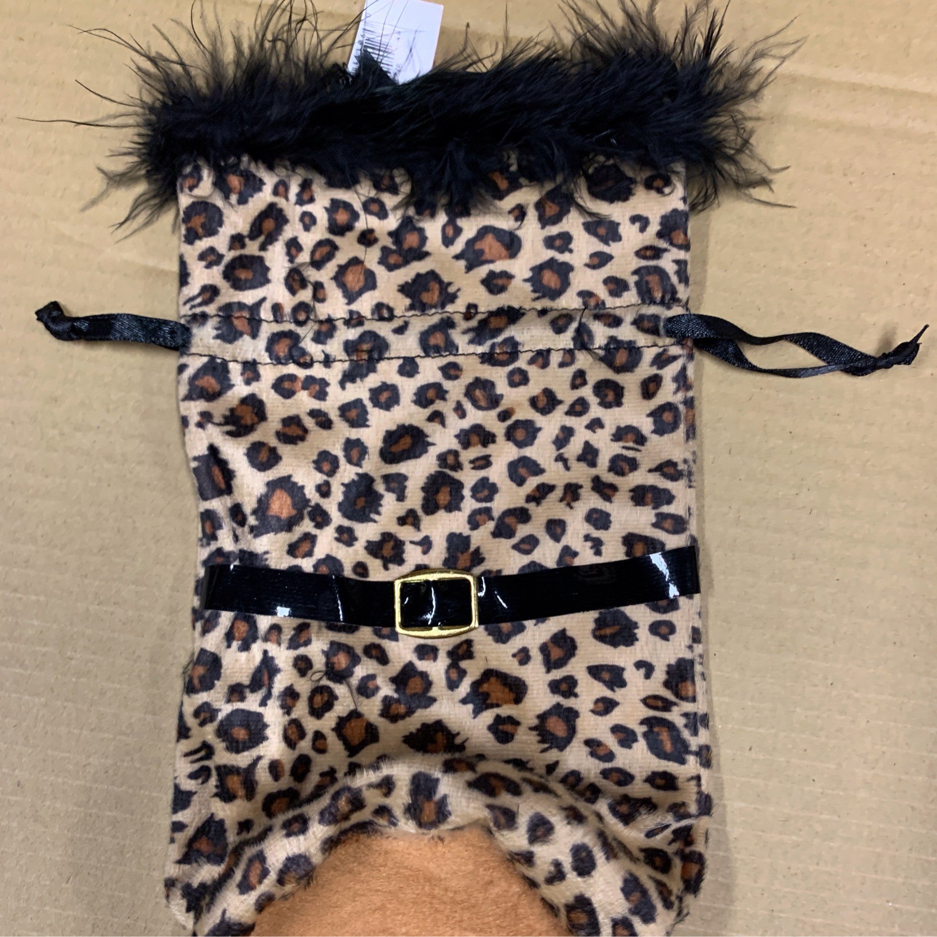 BOTTLE BAG - PLUSH LEOPARD PRINT