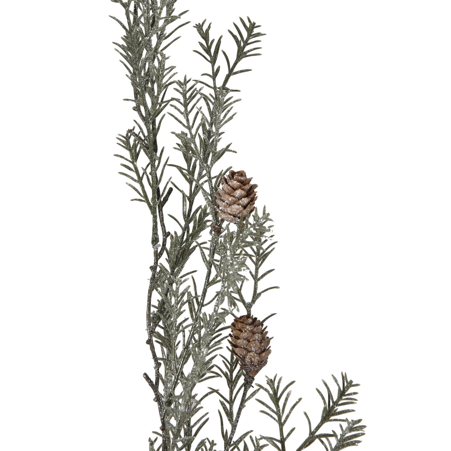 Creative Co-Op Frosted Faux Pine Spray with Pinecones
