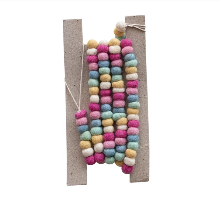 Handmade Wool Felt Ball Garland