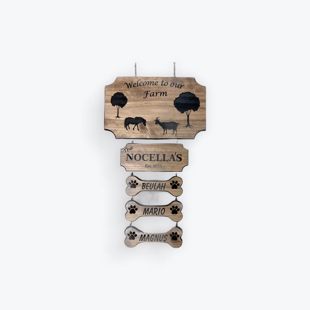 MONOGRAM Wood PLAQUE | Camp Sign