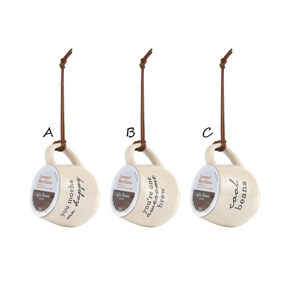 Coffee Pod Mug Ornament, 3 Styles | 2.5" (sold separately)