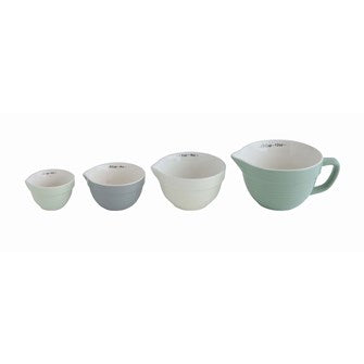 Stoneware Measuring Cups, 4pc. set | 1.5, 1, 1/2, 1/4 cups