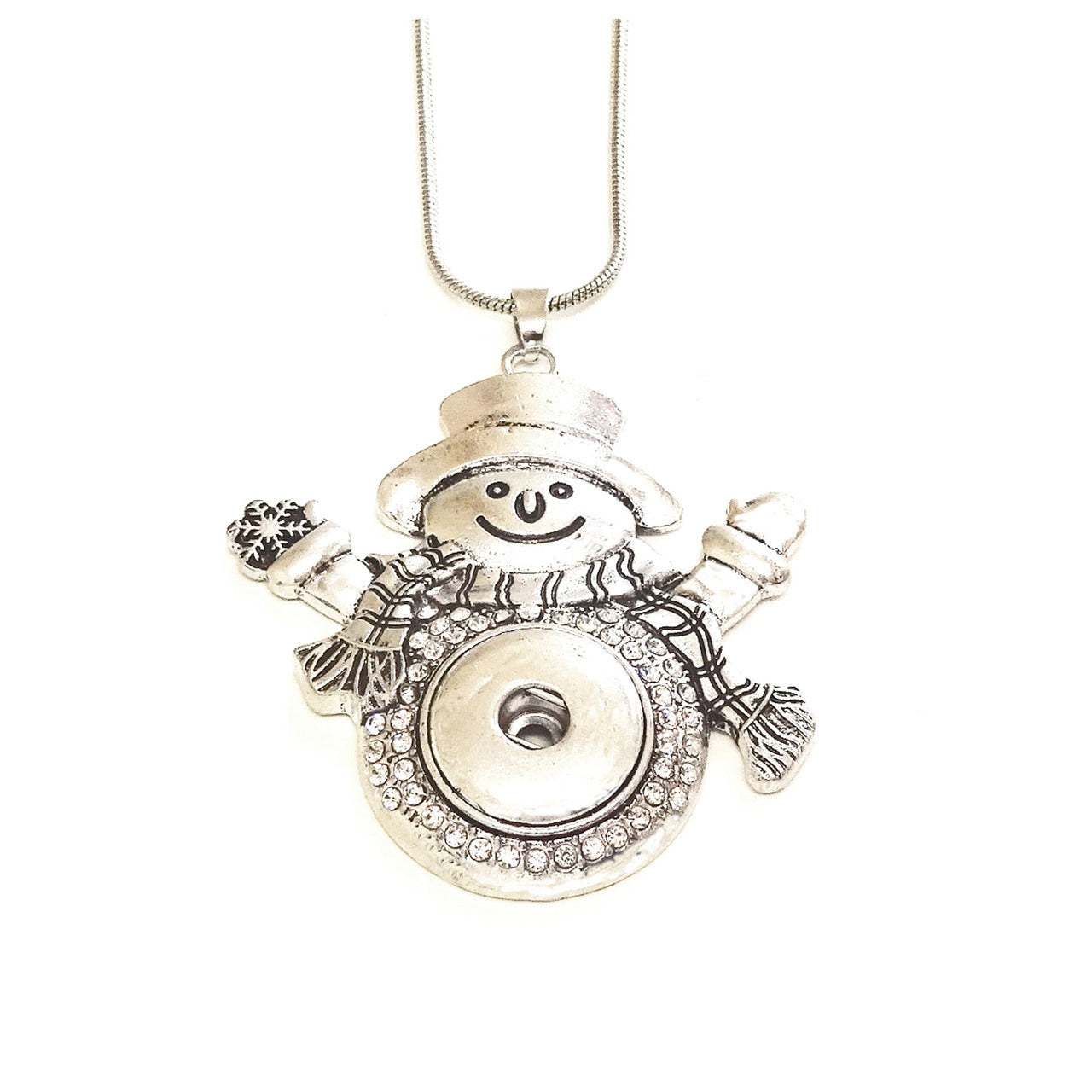 JOLLY SNOWMAN SNAP NECKLACE | 23" CHAIN