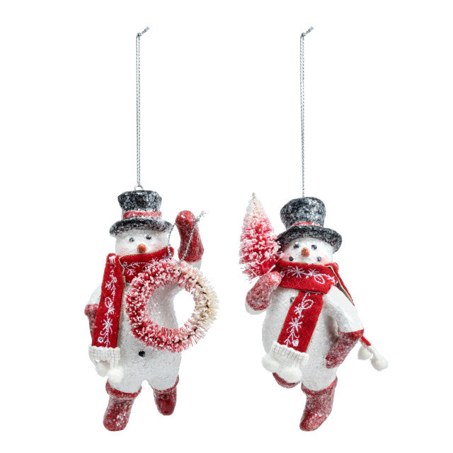 Sparkling Snowman Ornaments