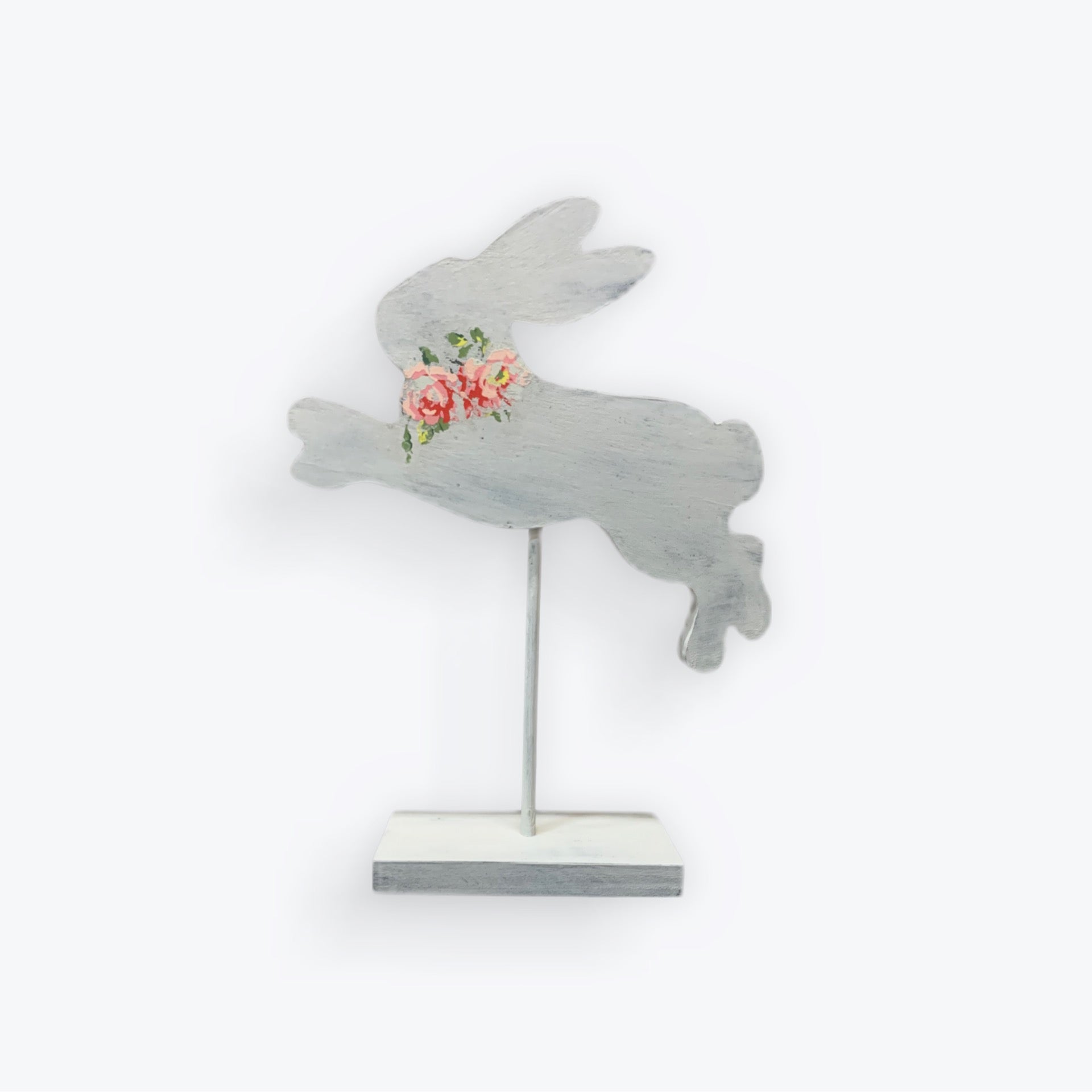 Floral Bunny on Stick