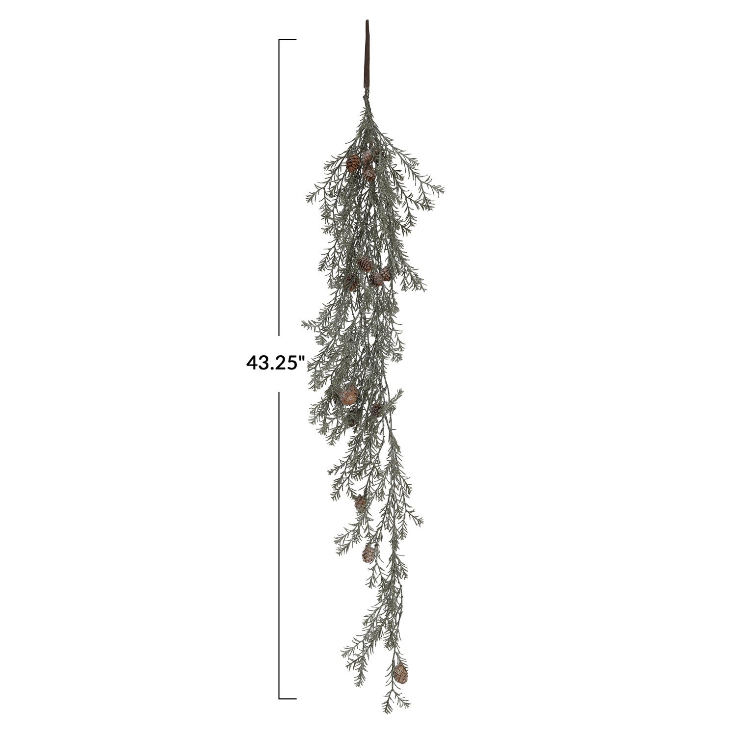 Creative Co-Op Frosted Faux Pine Spray with Pinecones