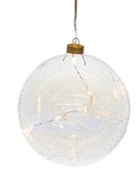 LED Glass Ball Ornament with 6 Hour Timer | 6"