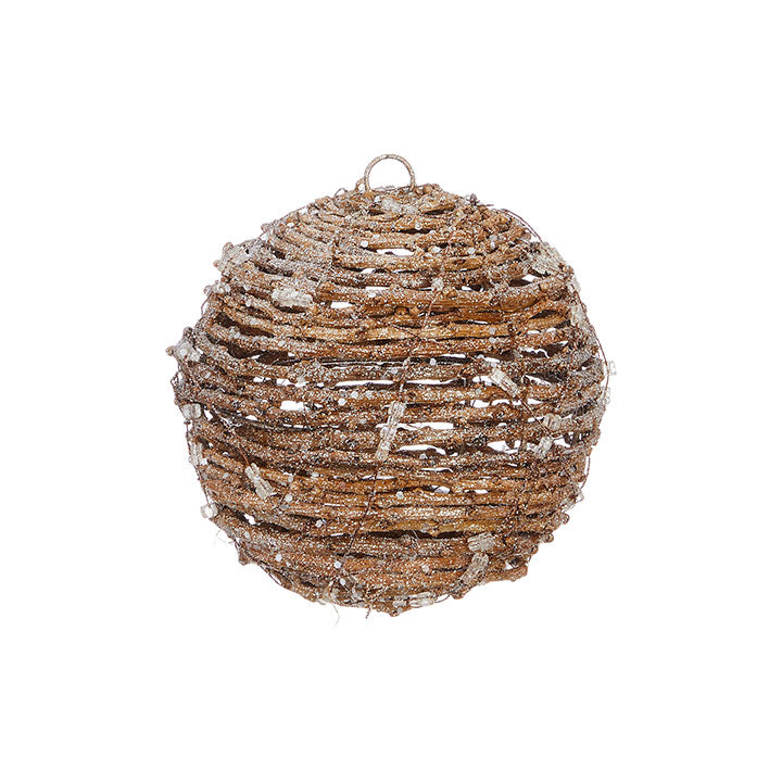 Snowy Vine Ball Ornament | 7"