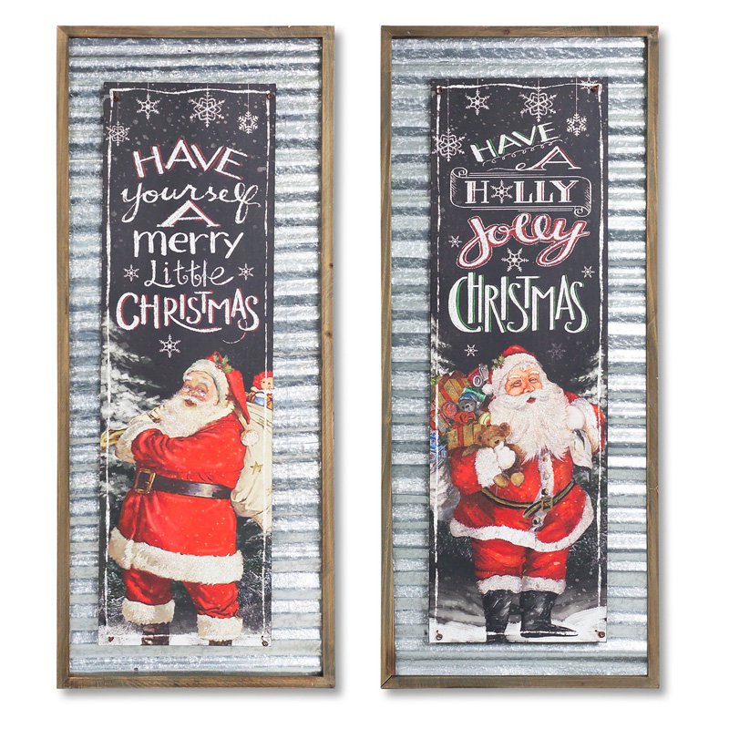 Santa Wall Plaque, 2 Styles | 31.63”