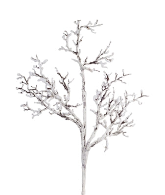 SNOWY BRANCH 33.5"H PLASTIC - WH/BR