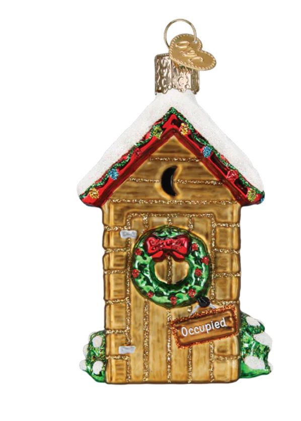 Holiday Outhouse Ornament