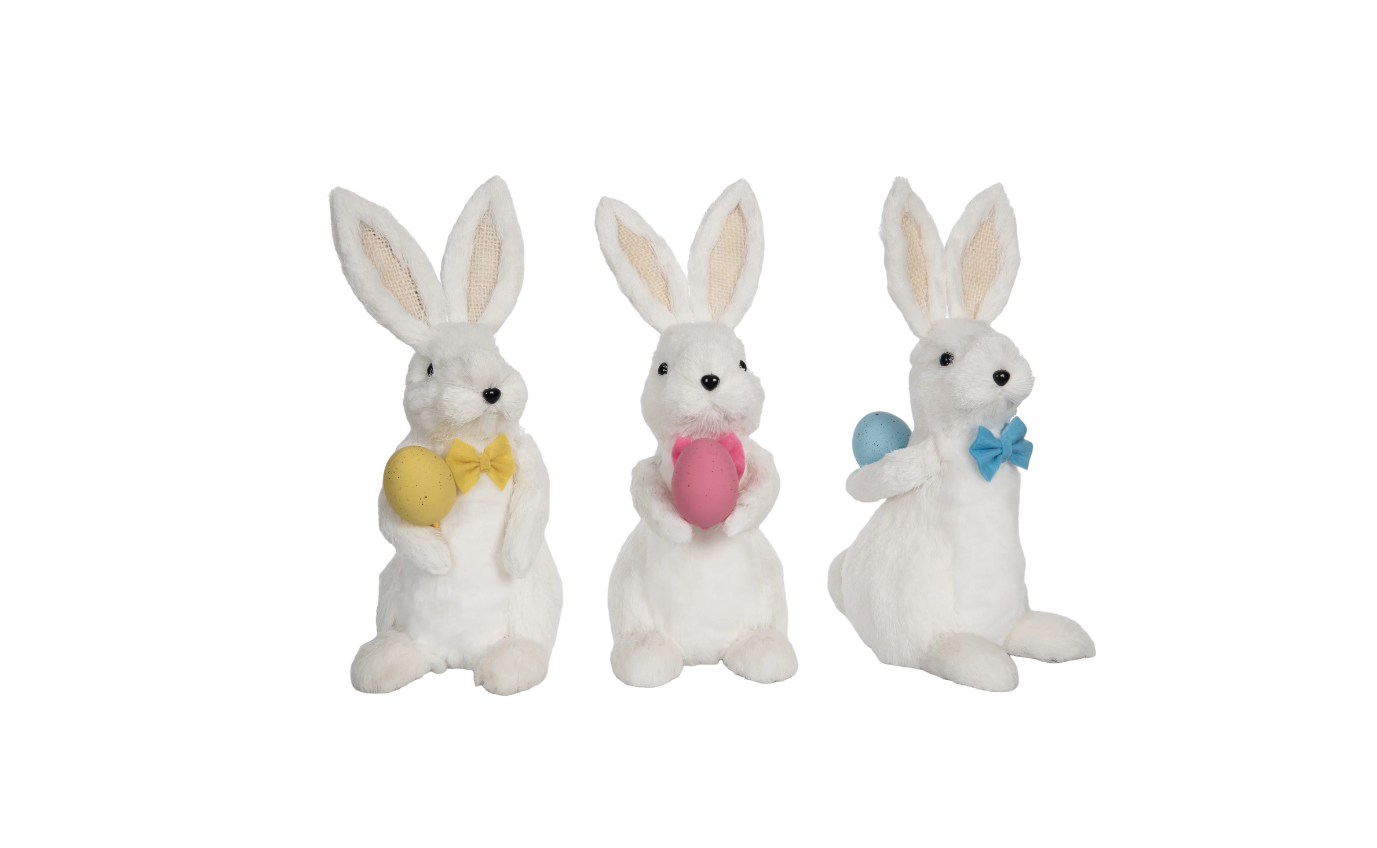 Easter Bunnies Set with Eggs by Transpac