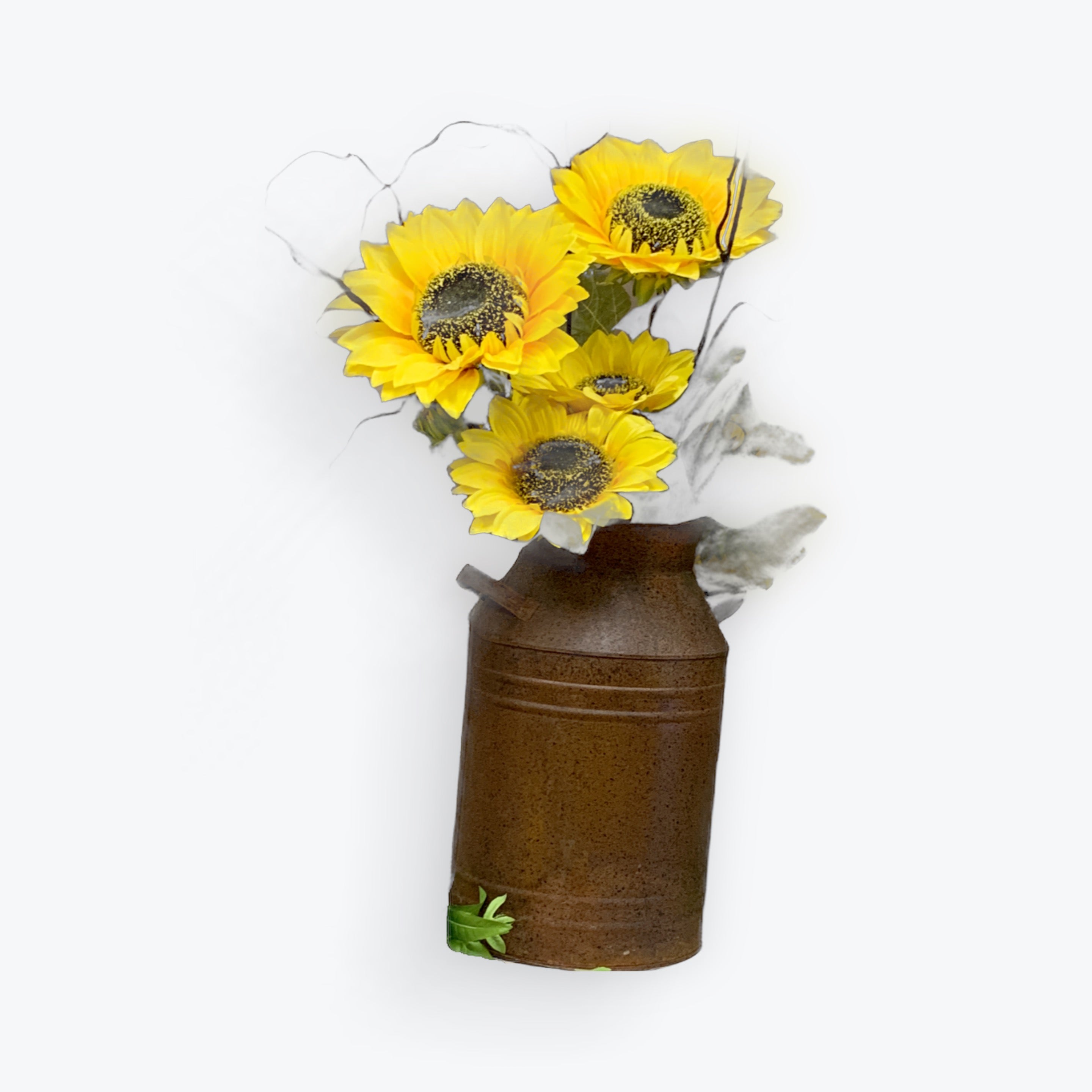 Rusty Metal Milk Can, Large