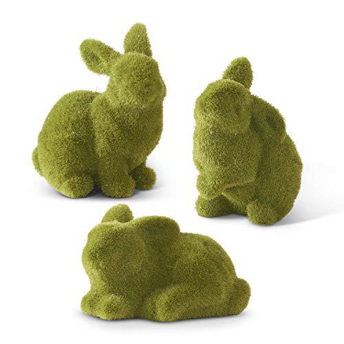 Green Mossy Flocked Bunnies (3 Styles)