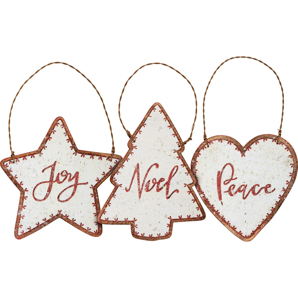 Ornament Set - Peace Joy Noel