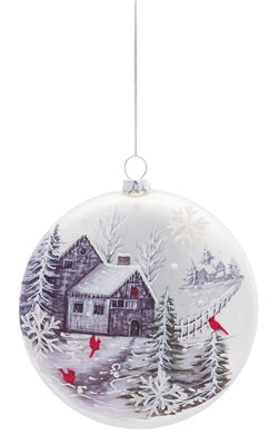 Winter Scene Ornament Disc | 5.5"