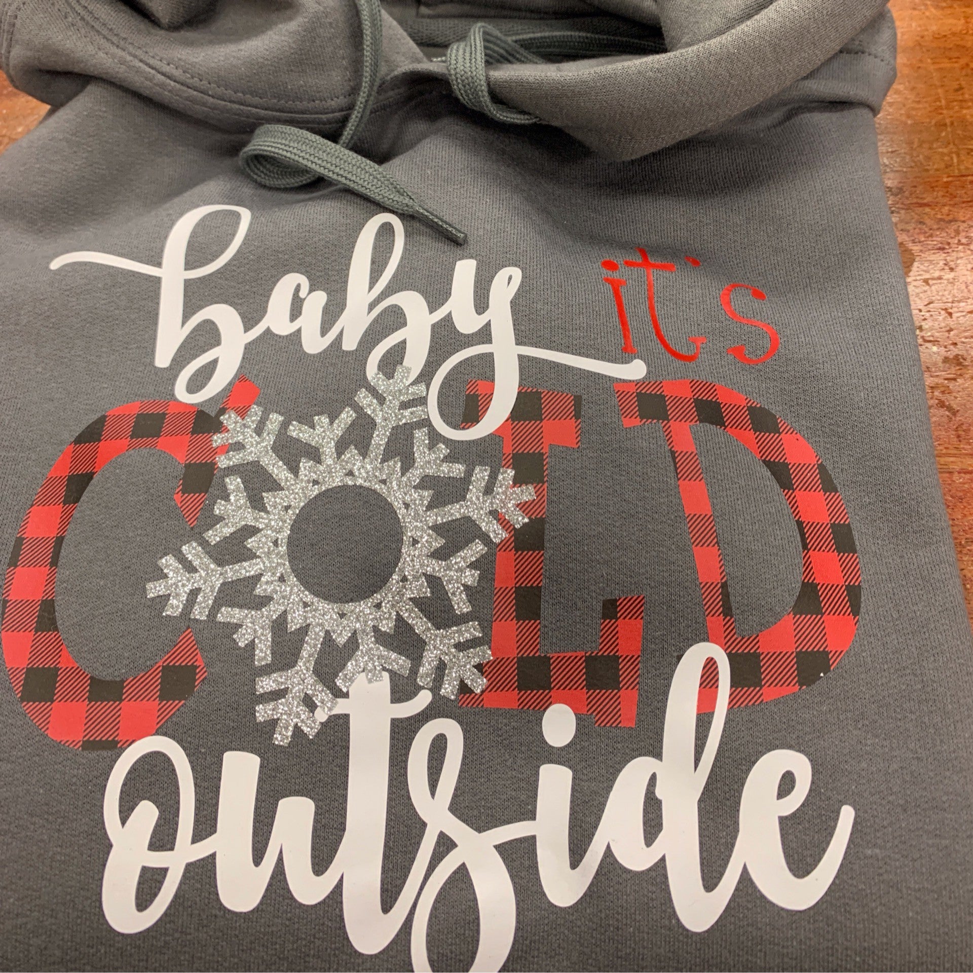Adult Tee - Baby It's Cold Outside "Vinyl" Hoodie | All Sizes