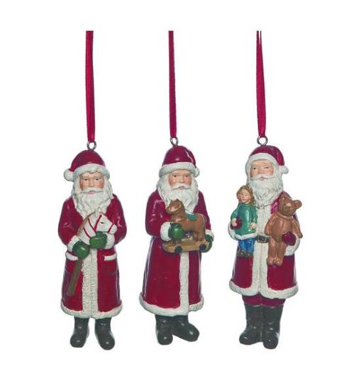Wood Texture Santa Orn | 3 styles