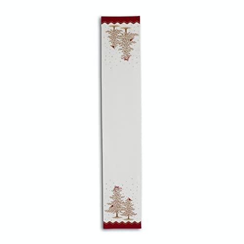 Cardinals and Trees Table Runner with Sequins