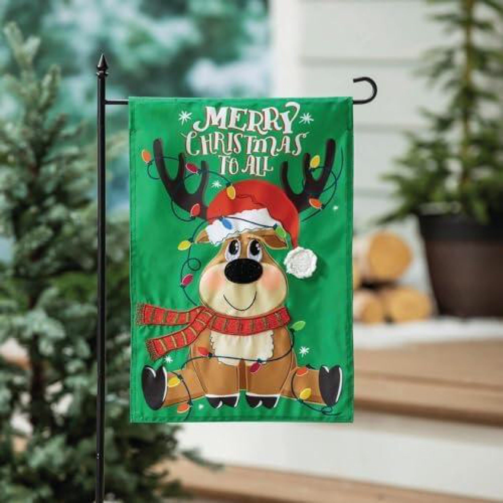 Merry Christmas to All Welcome Garden Flag