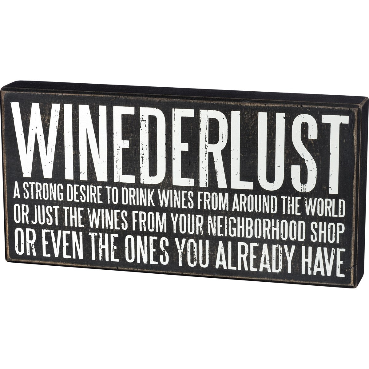 Box Sign - Winederlust Desire To Drink Wines