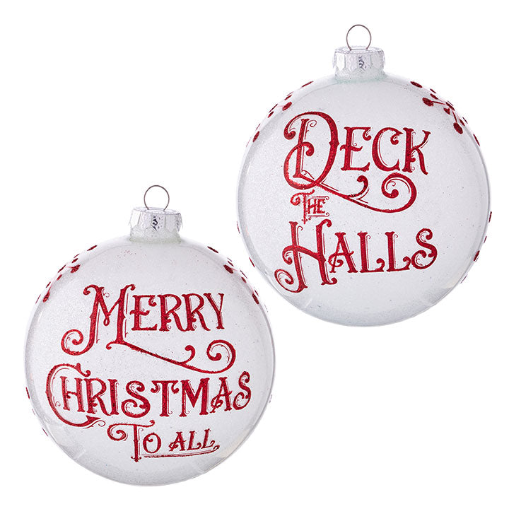 Holiday Message Ball Ornament | 5" (sold separately)