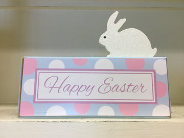 Block Sign - Happy Easter W/Bunny