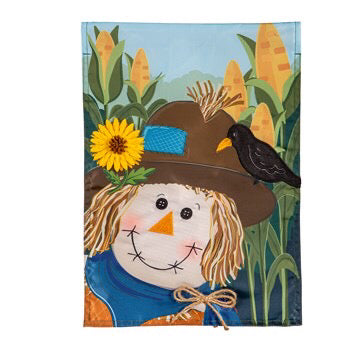 Scarecrow and Friend Fall Garden Flags