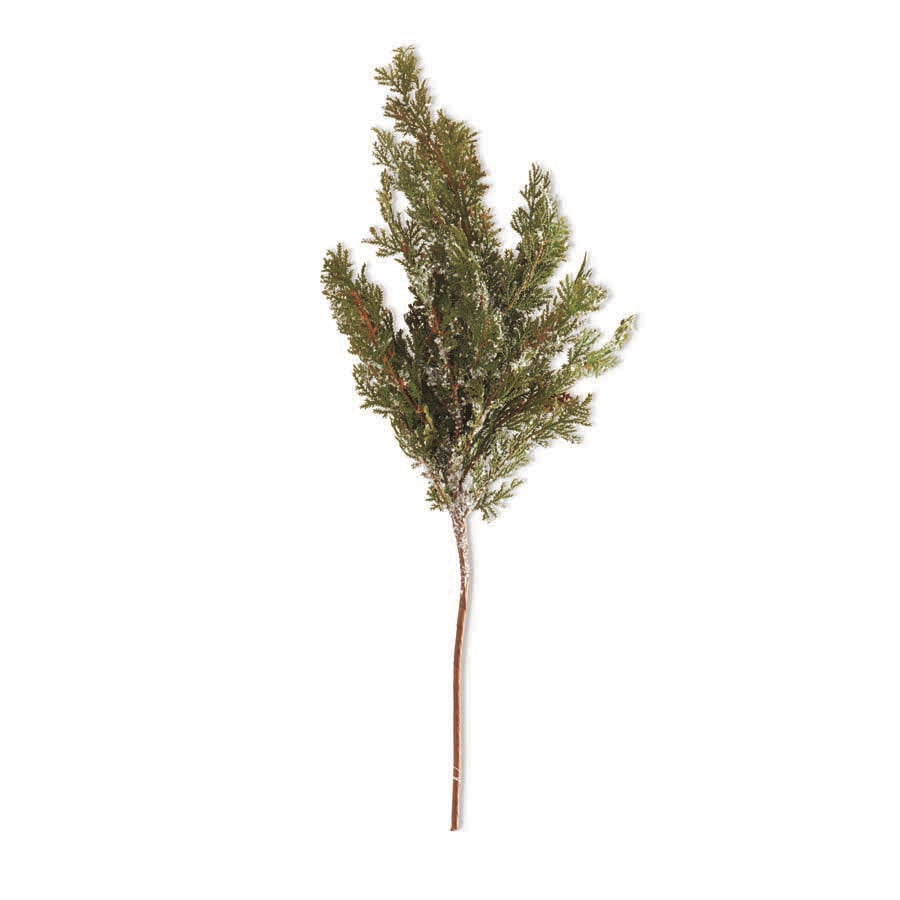 Soft Snowy Cypress with Small Pine-Cones Stem | 30"