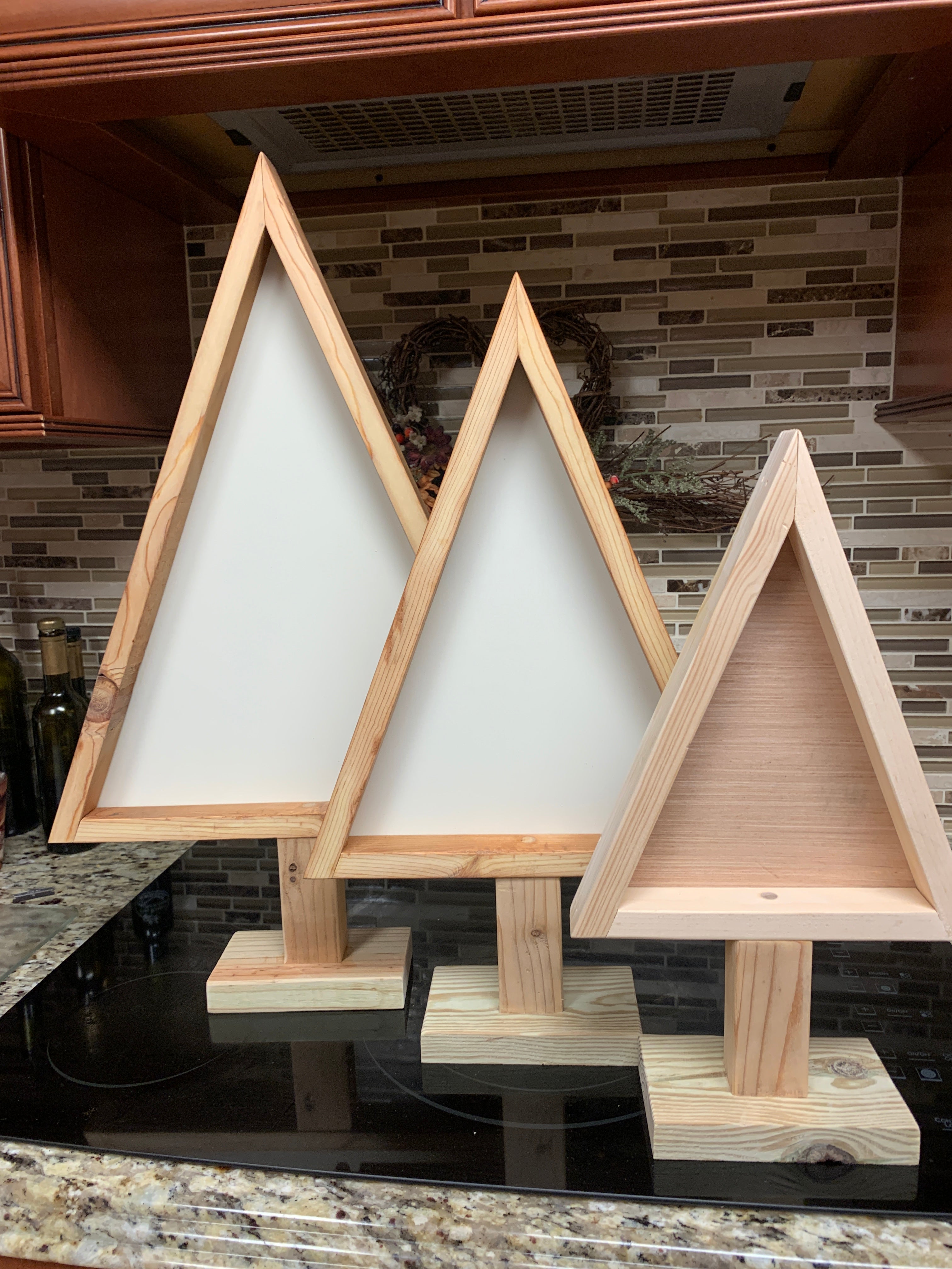 Framed Wood Christmas Tree Trio Workshop | 3 Sizes