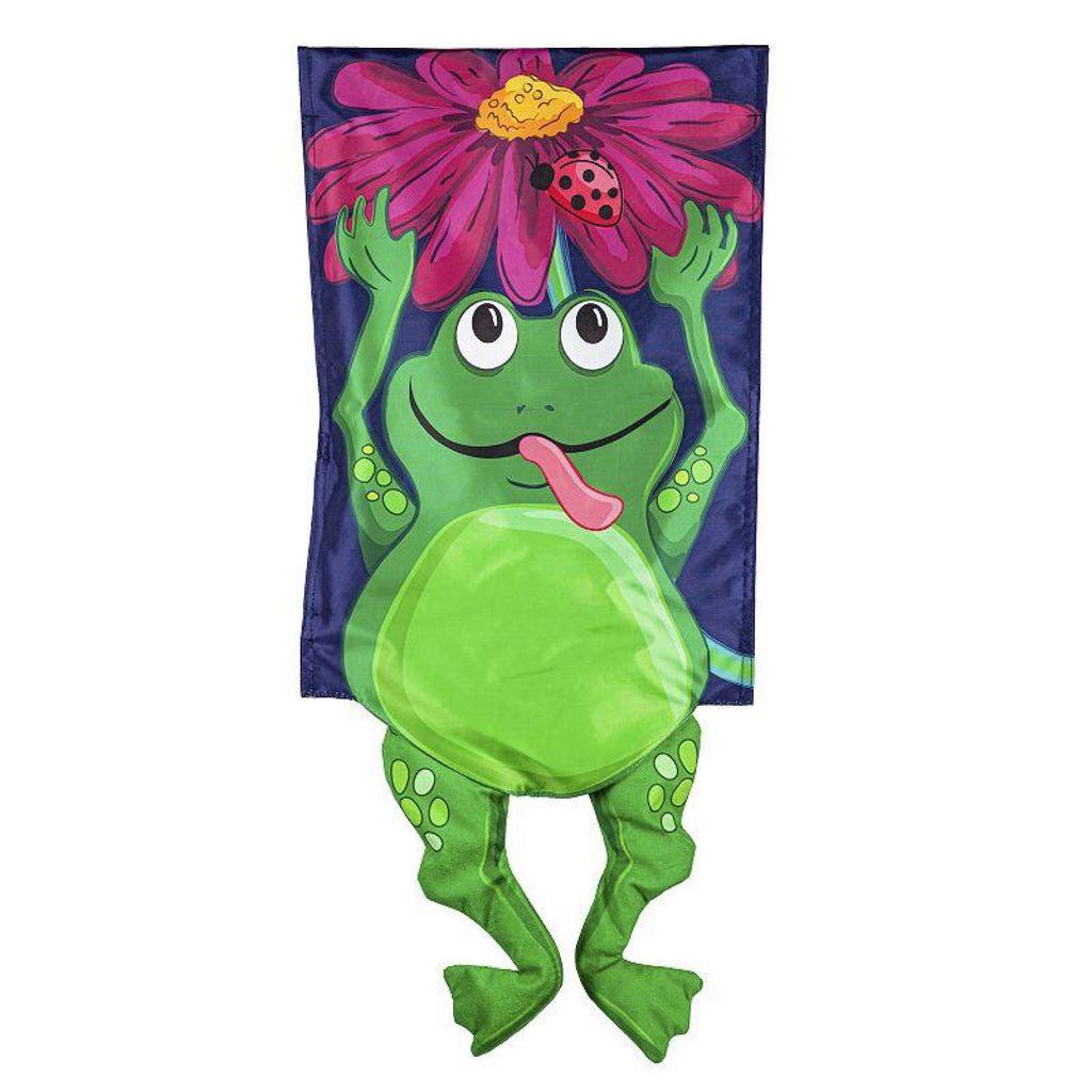Jumping Frog Garden Flag