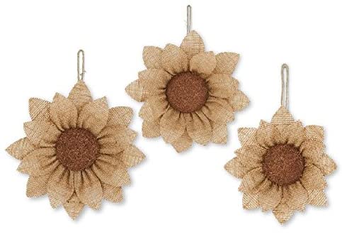 Burlap Flowers, 3pc. set, Grad. Sizes | 15"