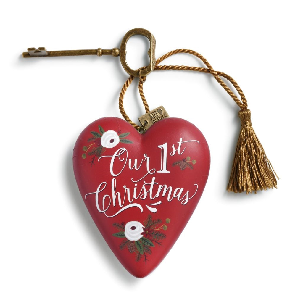 Our First Christmas Art Heart | 3.5"w x 3.5"h