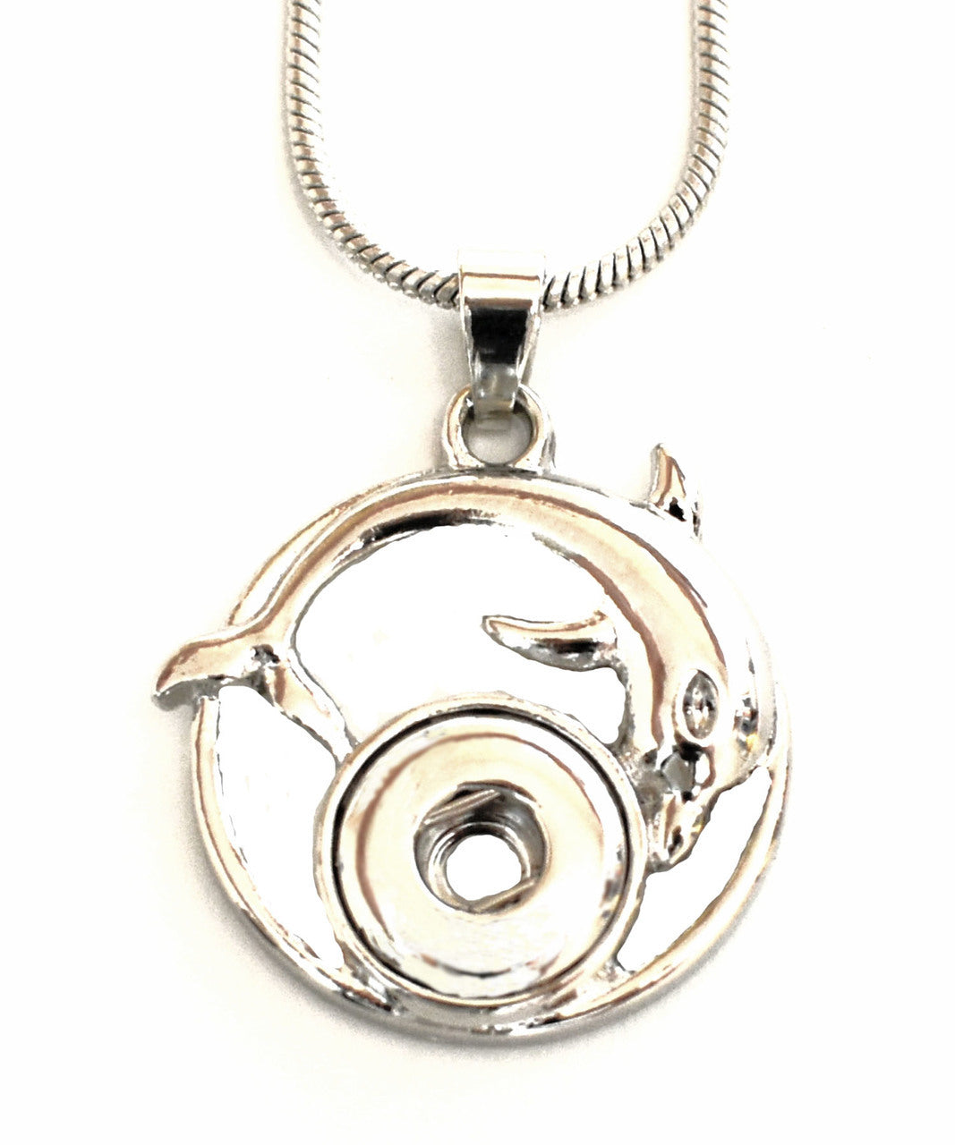 Mini Diving Dolphin Snap Jewel Necklace