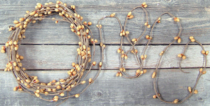 Old Gold Pip String Garland, 18 ft.