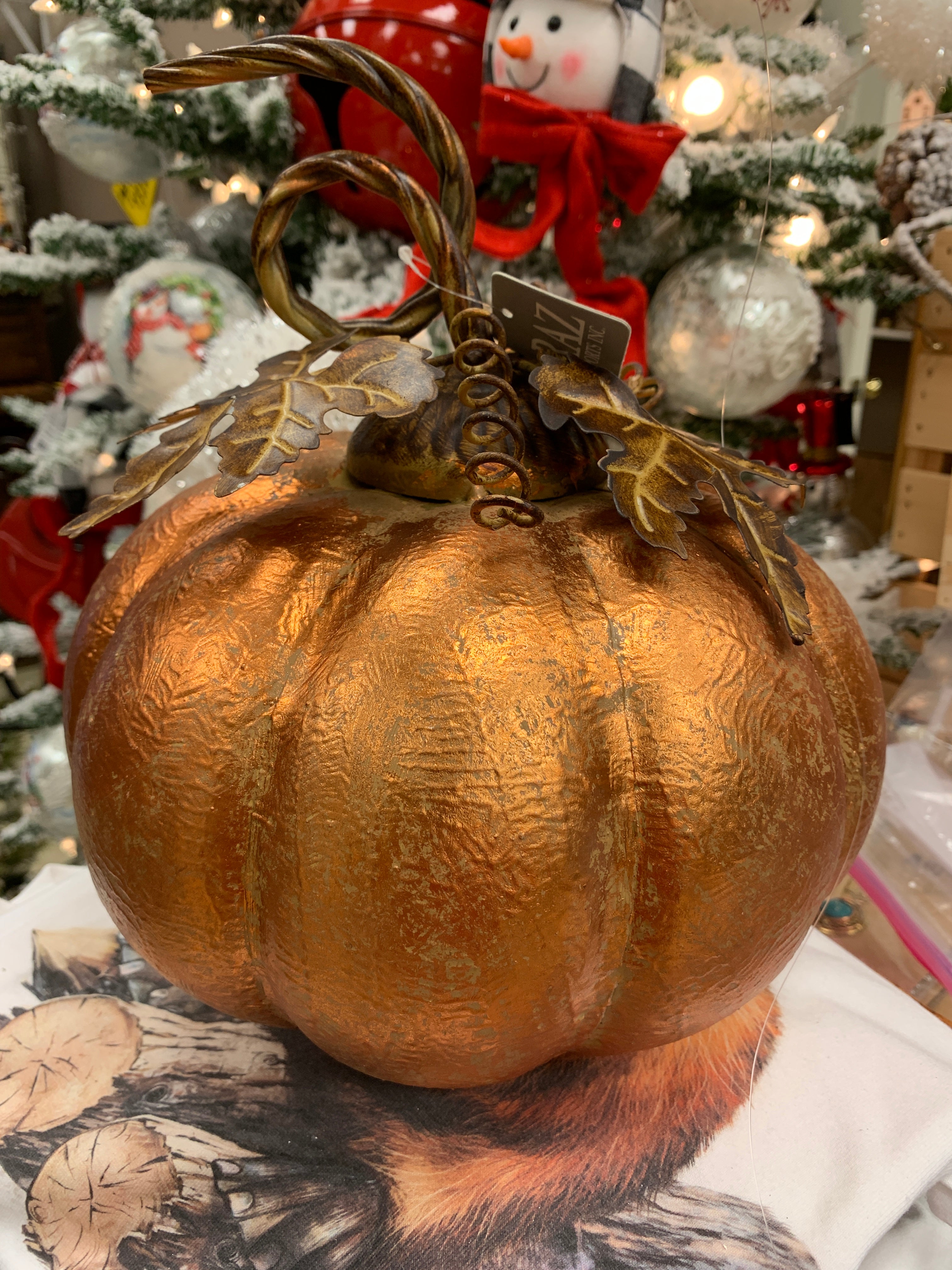 Copper Metal Pumpkin