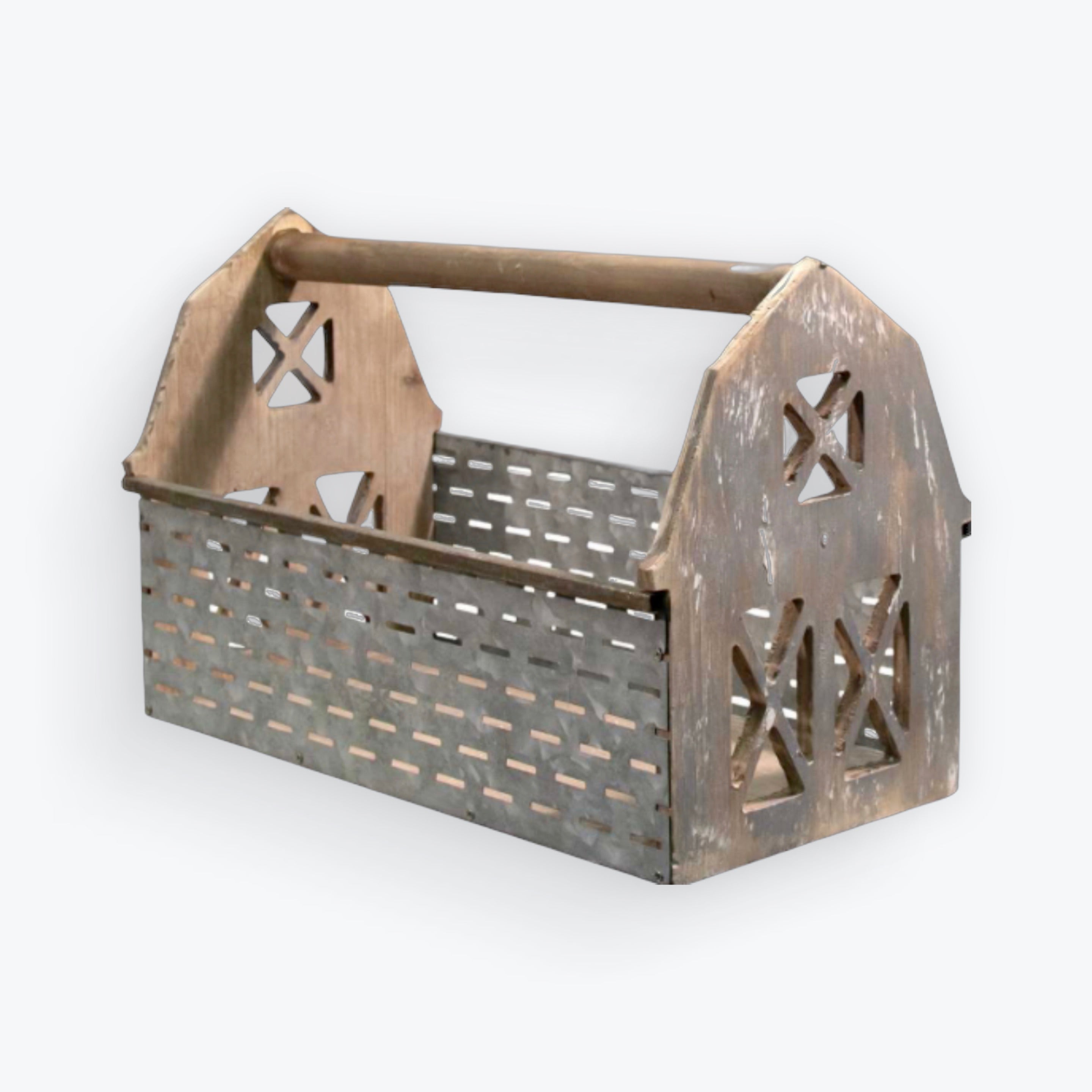 Galvanized Olive Bucket Barn Carrier