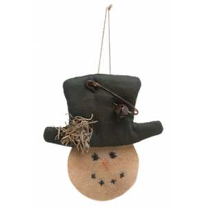 Mossy Snowman Ornament | 5"