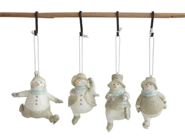 Snowman On Skates Ornament, 4 Styles | 4.25" (sold separately)