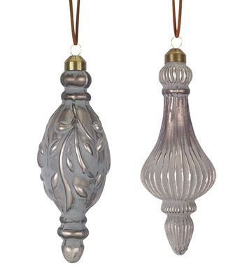 DROP GLASS ORNAMENT, 2 styles | 7.25" (sold separately)