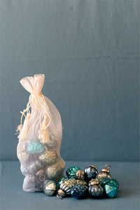 Mercury Glass Jewel Tone Ornament In A Bag, Set of 36
