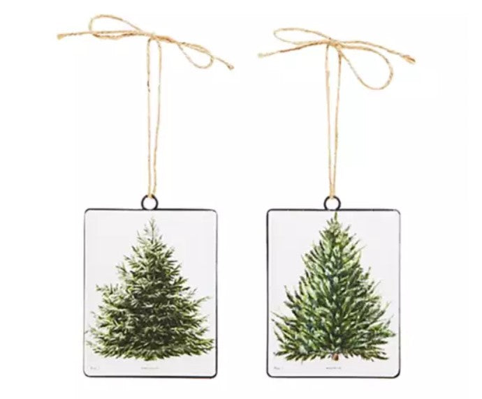 Fir tree disc ornament