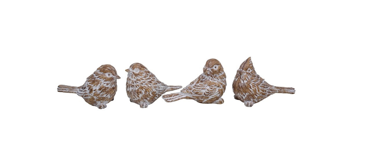 Natural Fuzzy Birds 4 Asst