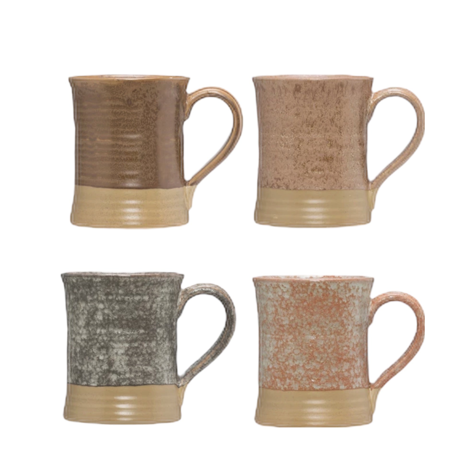 Stoneware Mug with Glaze, 4 Colors