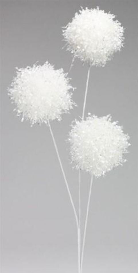 WHITE SNOWBALL SPRAY | 33"L