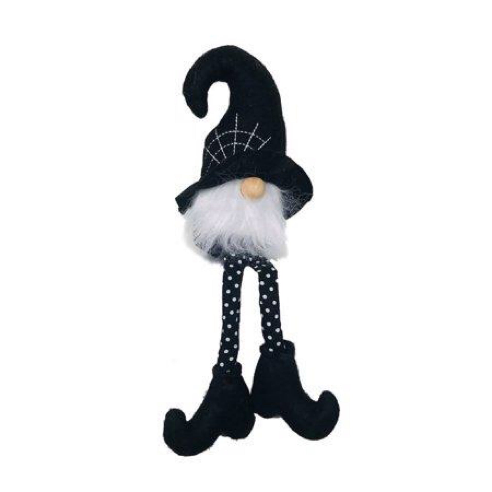Meravic Witch Gnome Shelf Sitter with Cobweb Hat 12"