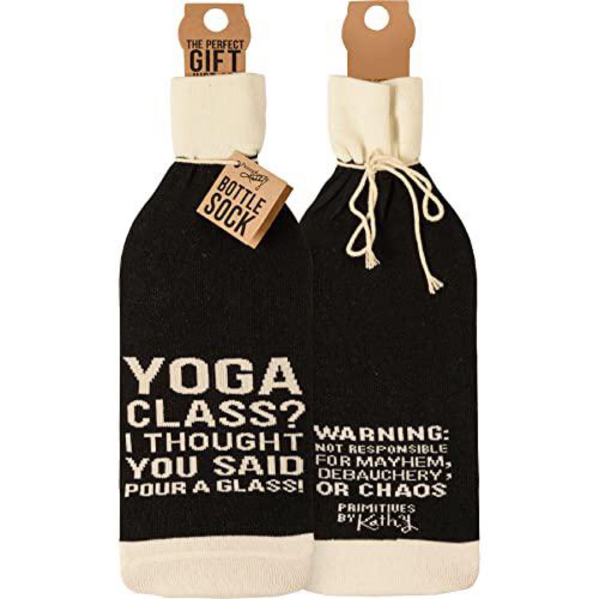 Bottle Sock - Yoga? Pour a Glass