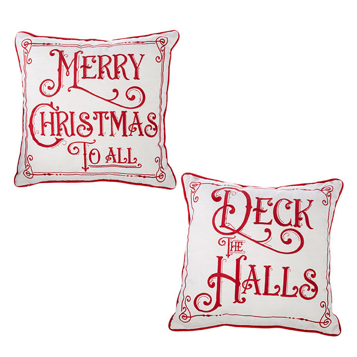 HOLIDAY MESSAGE PILLOW, 2 Styles | 18"
