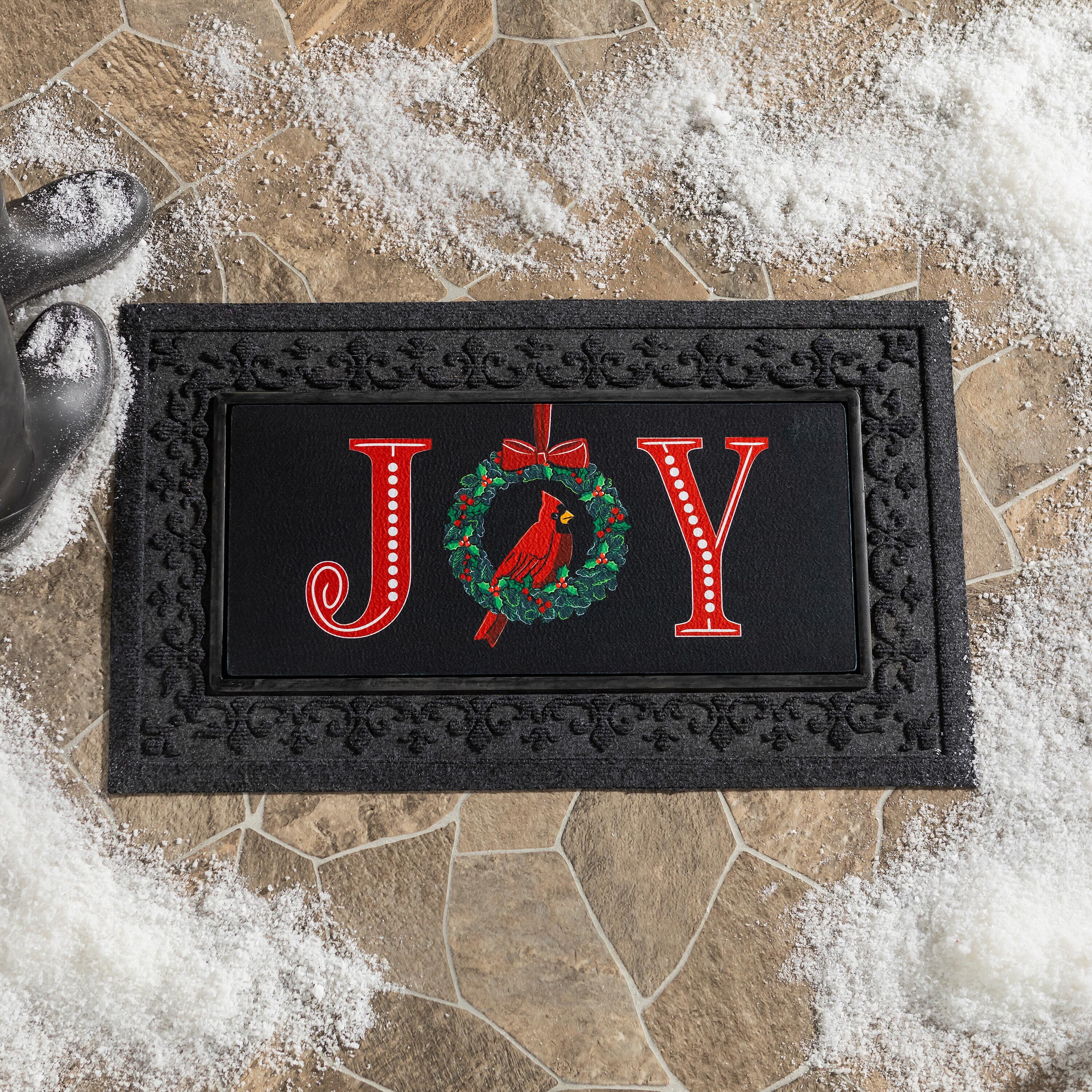 Joy to the World wreath Sassafras Switch Mat