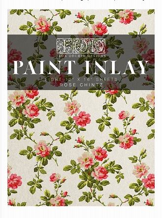 Rose Chintz IOD Paint Inlays